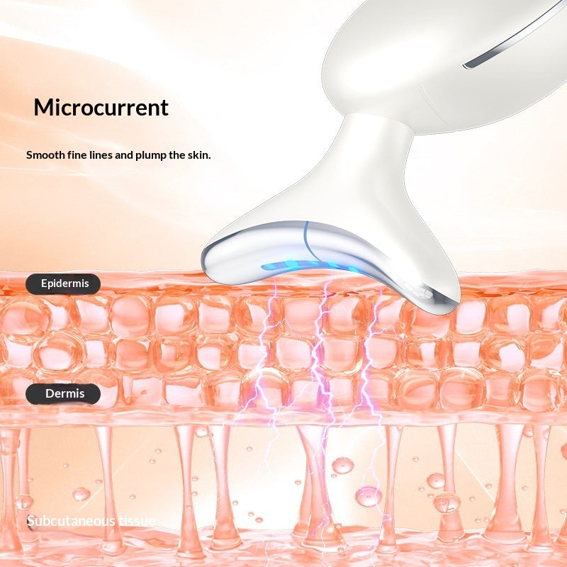 Color Light Skincare Neck And Face Dual-use Lifting And Firming Home Massage Device