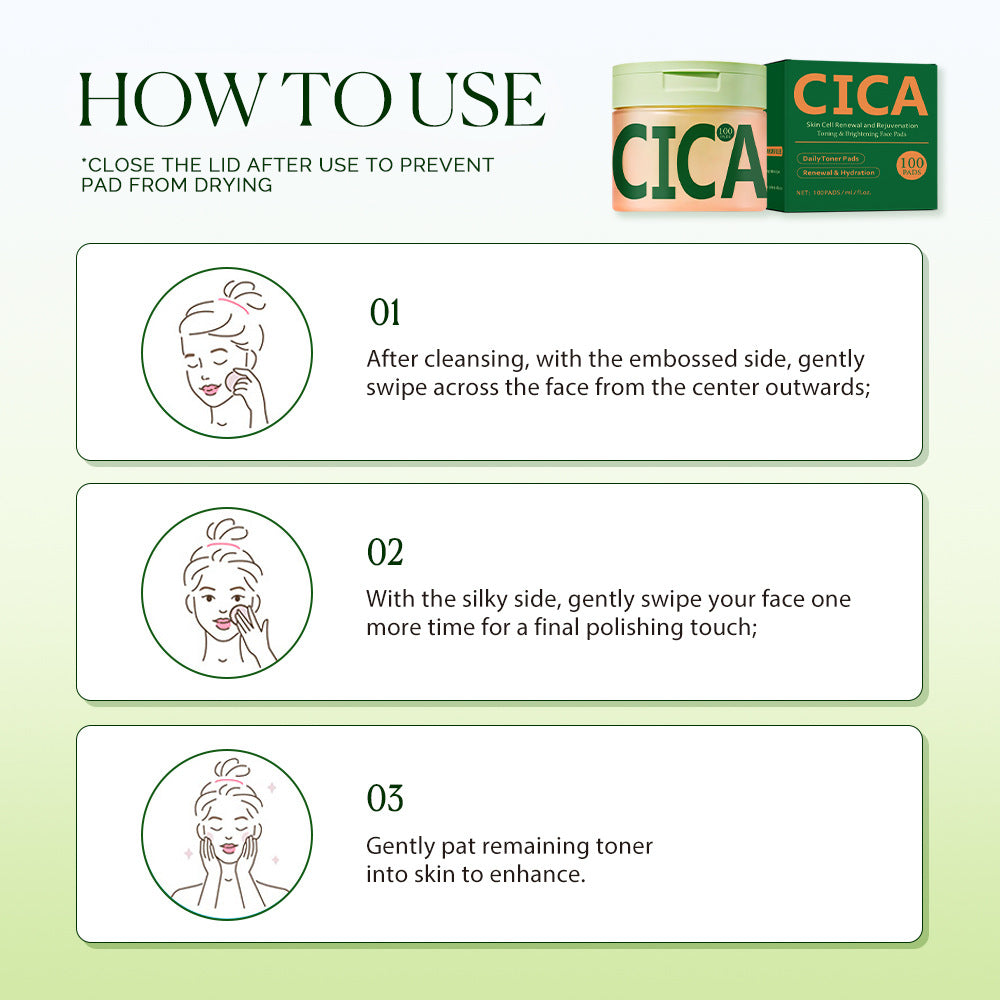 Borderless Best-selling Centella Asiatica Cleansing And Skincare Pads 100pcs Tk Dark Spot Toner Pads
