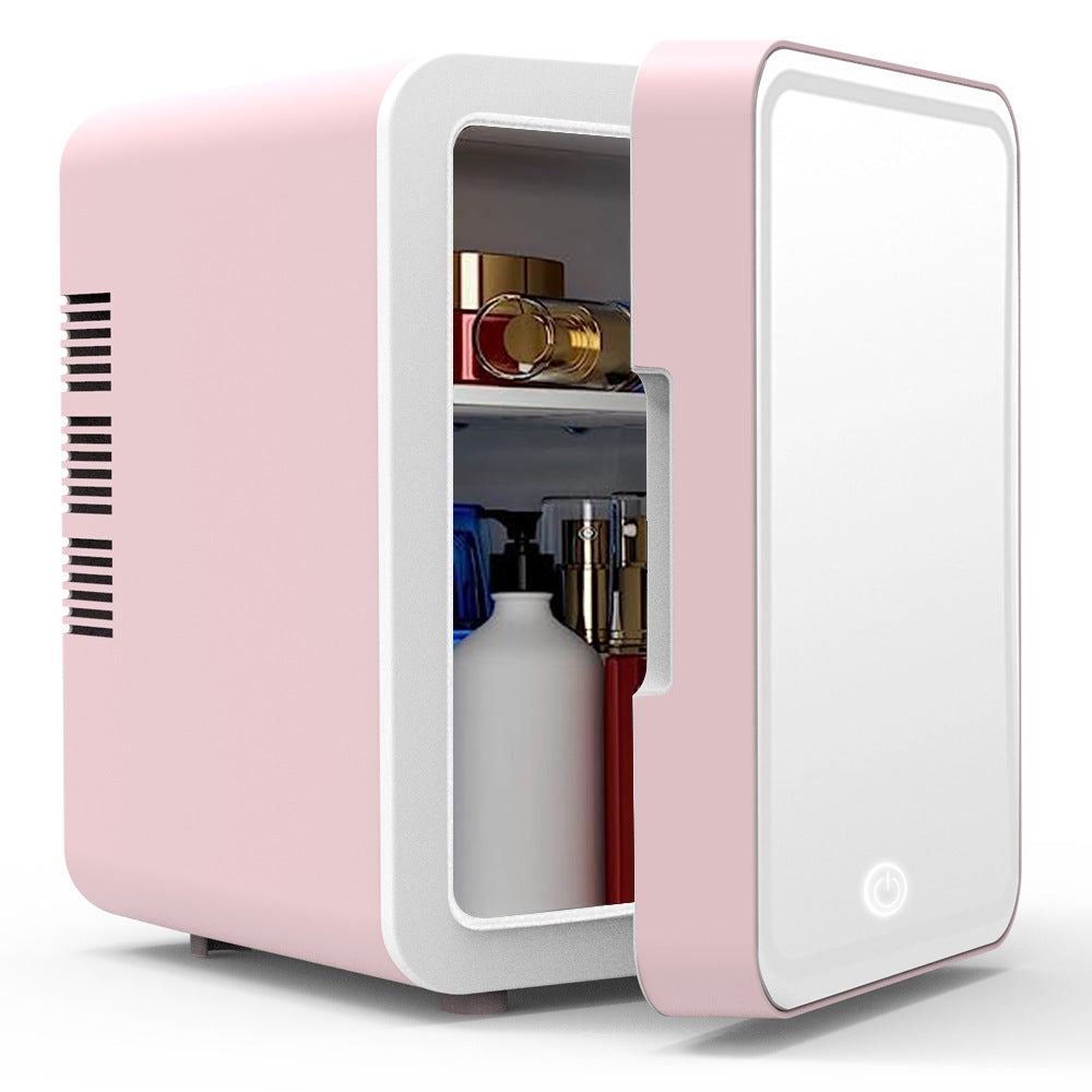 Skincare mini fridge with mirror for storing beauty and skincare products – BeautyByAmani